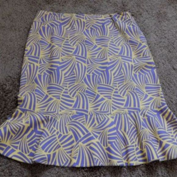 Marc Jacobs Yellow Purple Silk Runway Skirt sz 10 - Picture 2 of 6